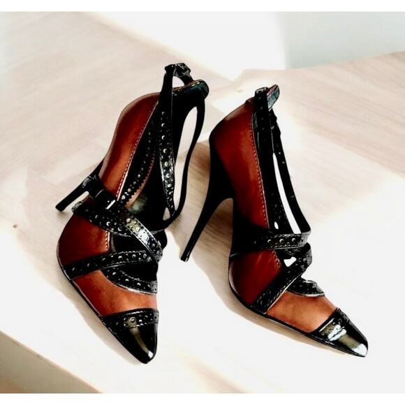 Tory Burch Judith Strappy Stiletto Heel Size 6.5M - Picture 2 of 12